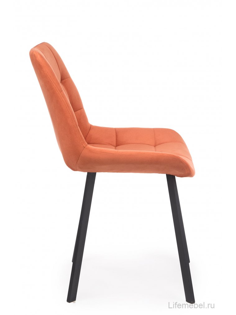 Стул на металлокаркасе Челси 360 П терракотовый (zd 432) / черный