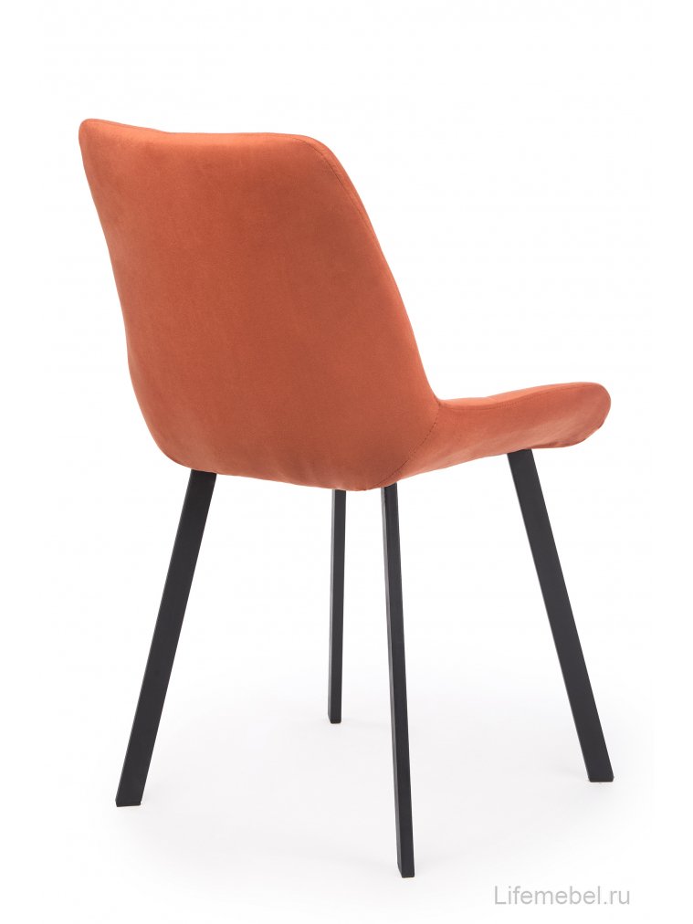 Стул на металлокаркасе Челси 360 П терракотовый (zd 432) / черный