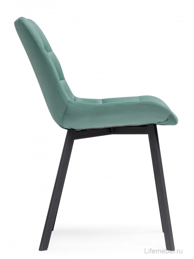 Стул на металлокаркасе Челси бирюзовый / черный