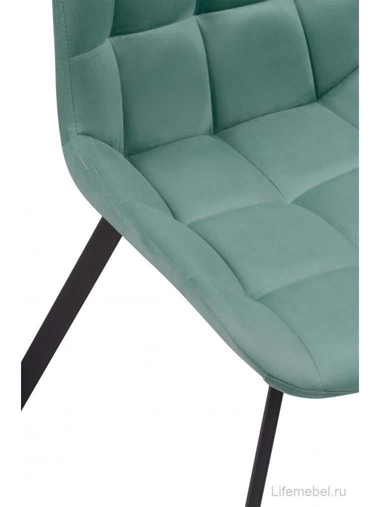 Стул на металлокаркасе Челси бирюзовый / черный