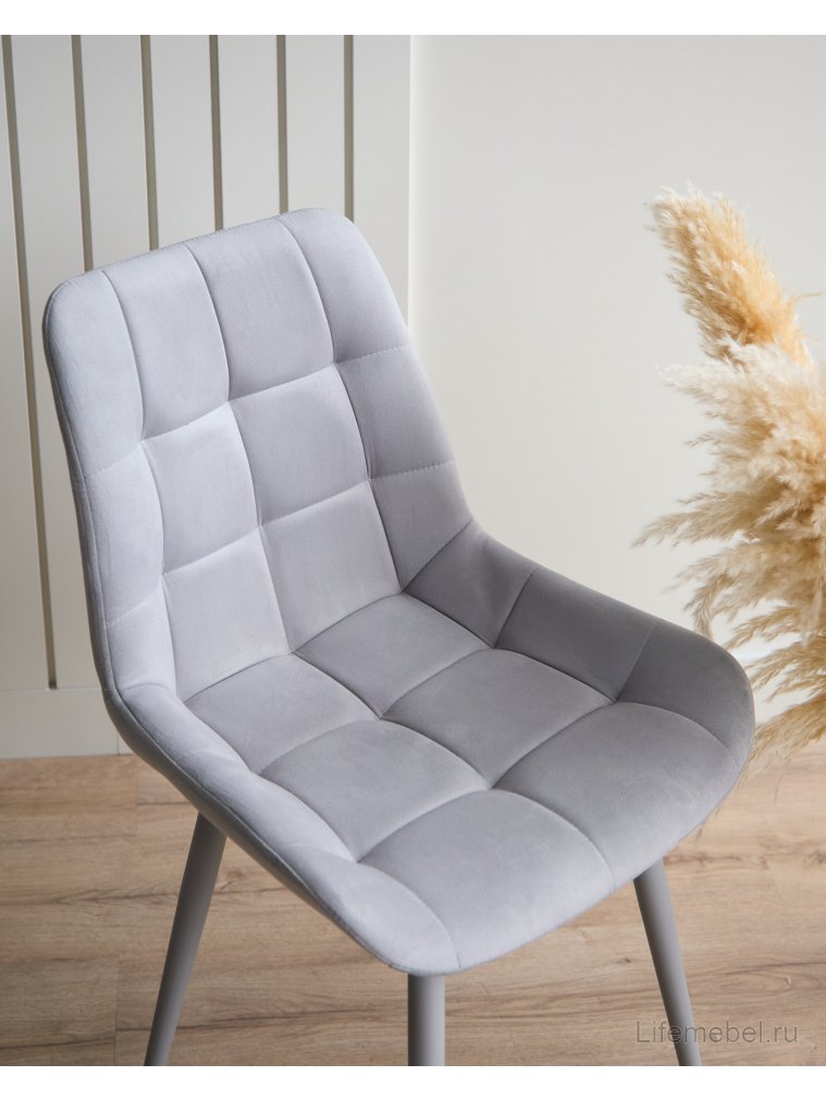 Стул на металлокаркасе Челси К светло-серый (zd 960) / серый