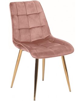 Стул на металлокаркасе Chic Velvet античный розовый / золотой