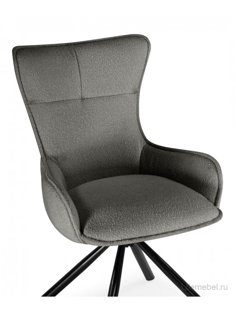 Стул на металлокаркасе Chicago light gray / black legs KD