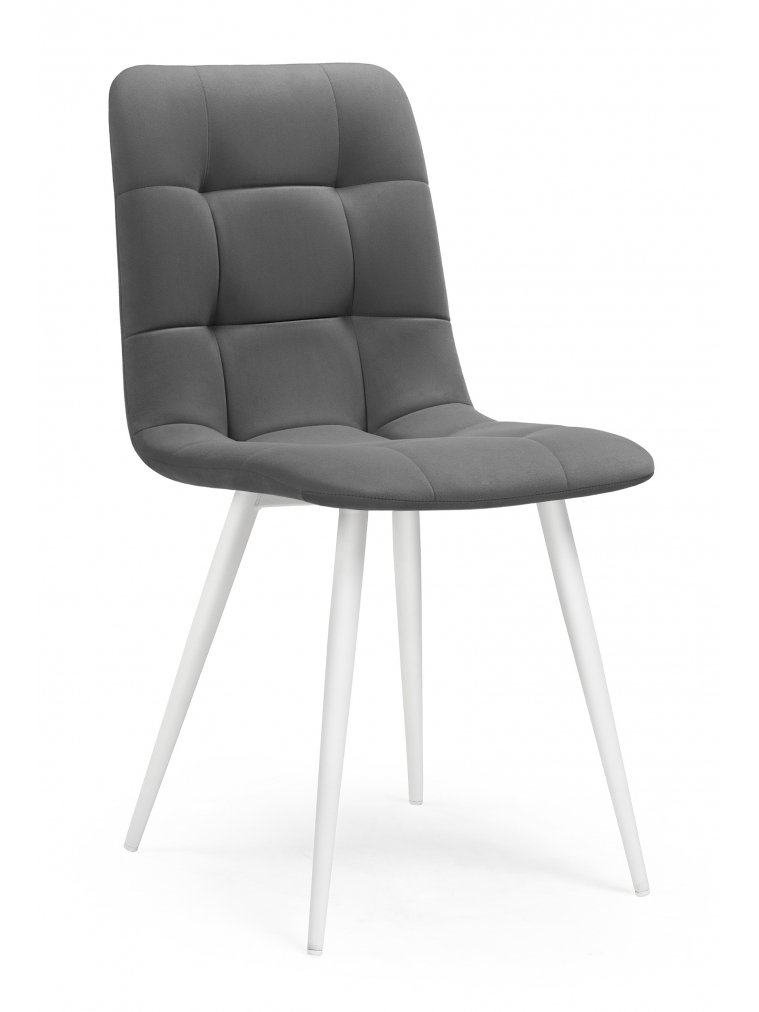 Стул на металлокаркасе Чилли К темно-серый / белый