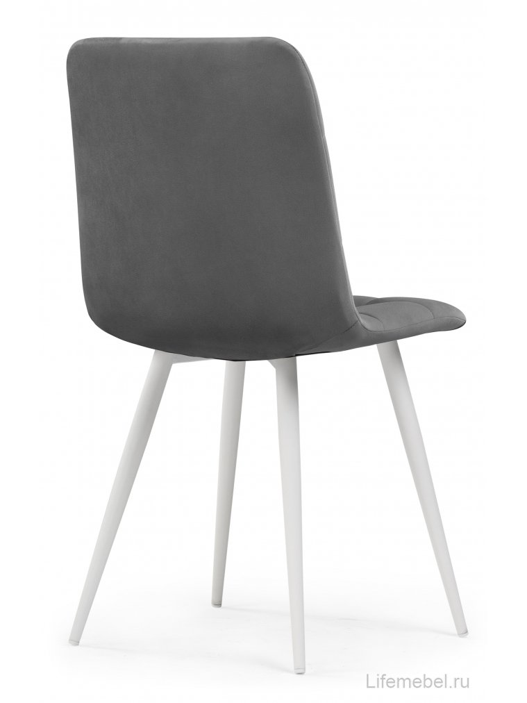 Стул на металлокаркасе Чилли К темно-серый / белый