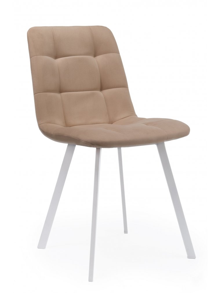 Стул на металлокаркасе Чилли бежевый / белый