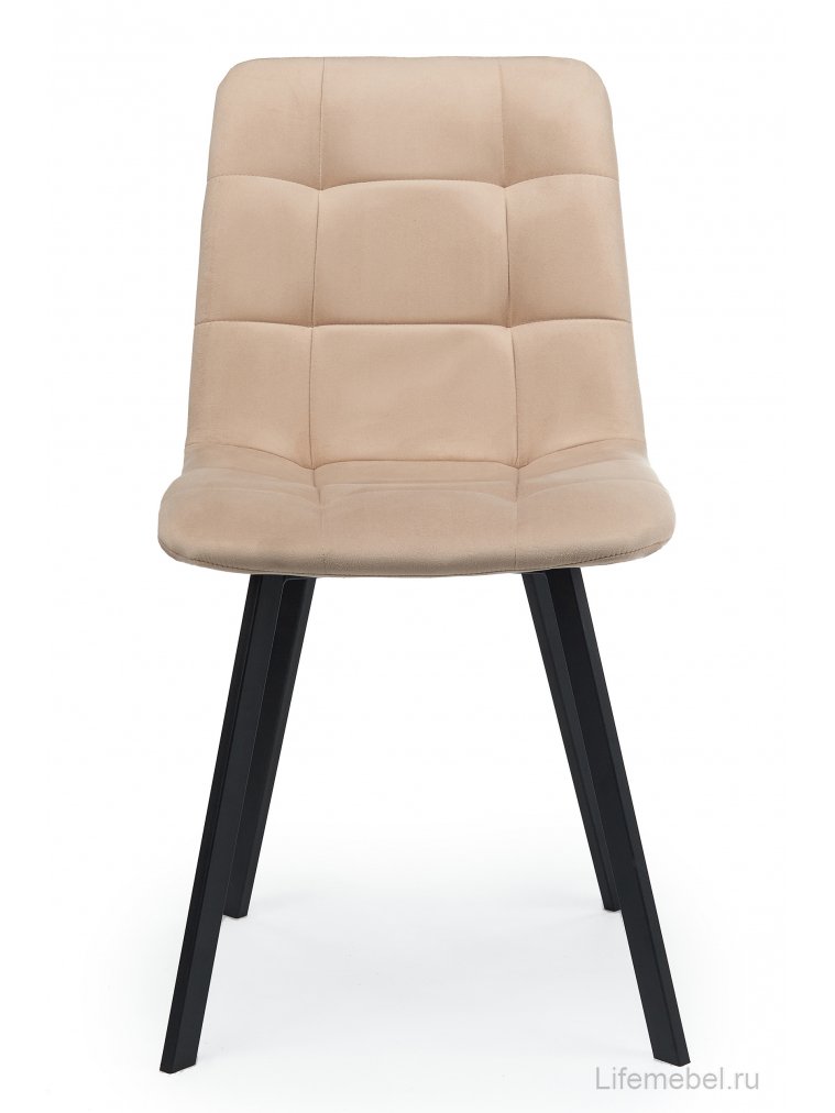 Стул на металлокаркасе Чилли бежевый / черный