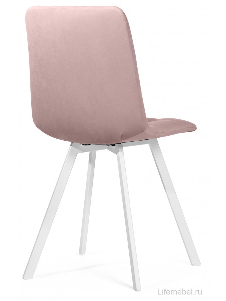 Стул на металлокаркасе Чилли розовый / белый