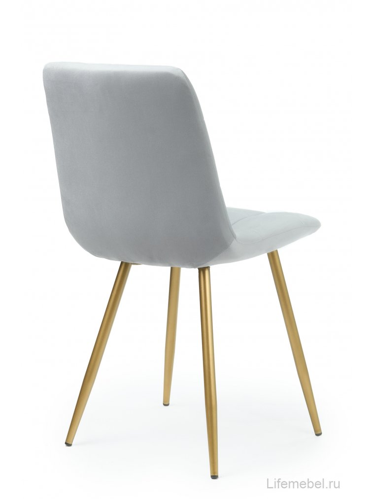 Стул на металлокаркасе Чилли светло-серый / золото
