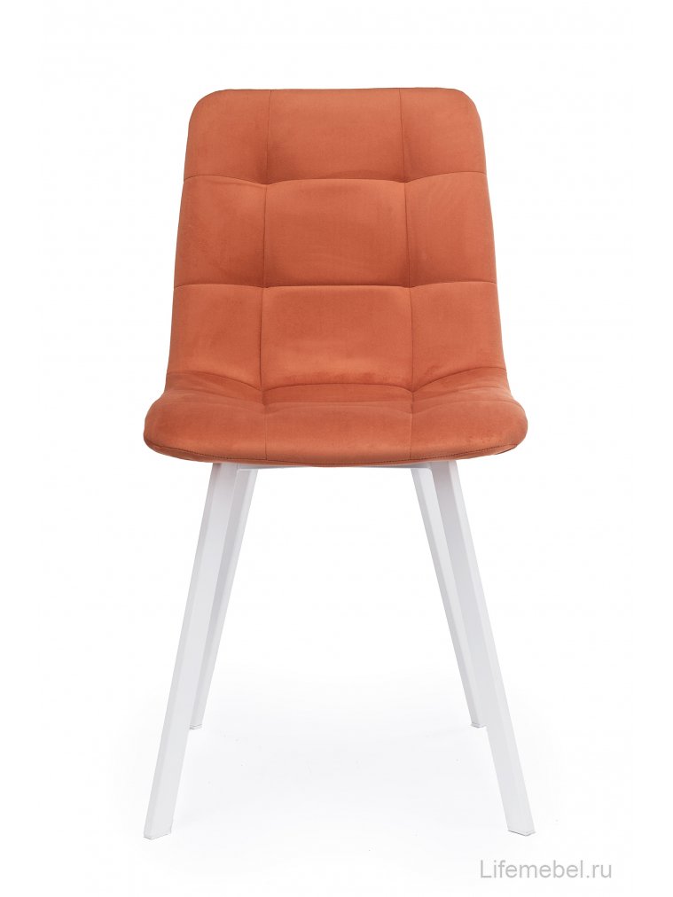 Стул на металлокаркасе Чилли терракотовый / белый