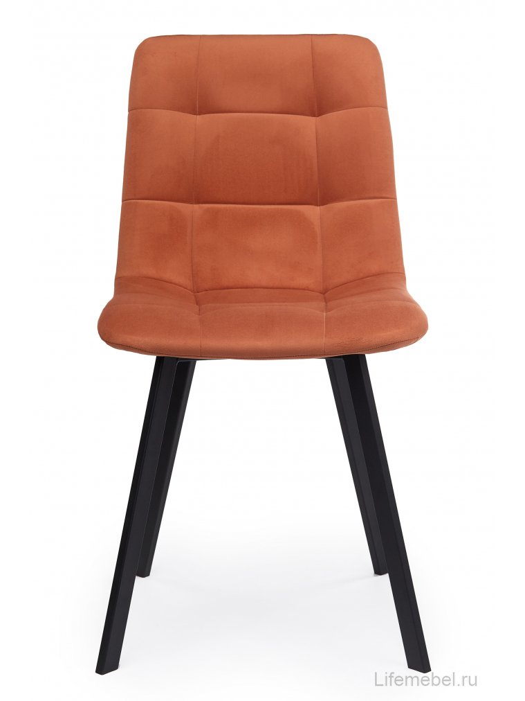 Стул на металлокаркасе Чилли терракотовый / черный