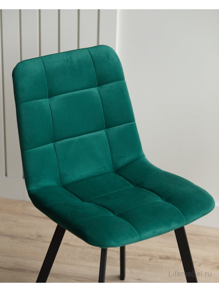 Стул на металлокаркасе Чилли зеленый / черный