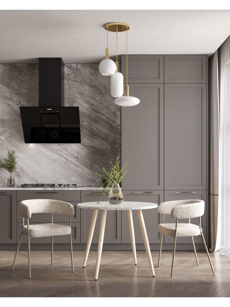 Стул на металлокаркасе Бемби, серый