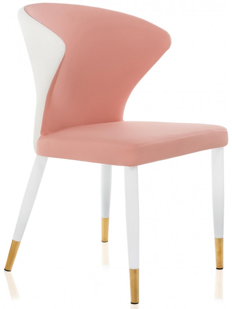 Стул на металлокаркасе Darcy white / pink