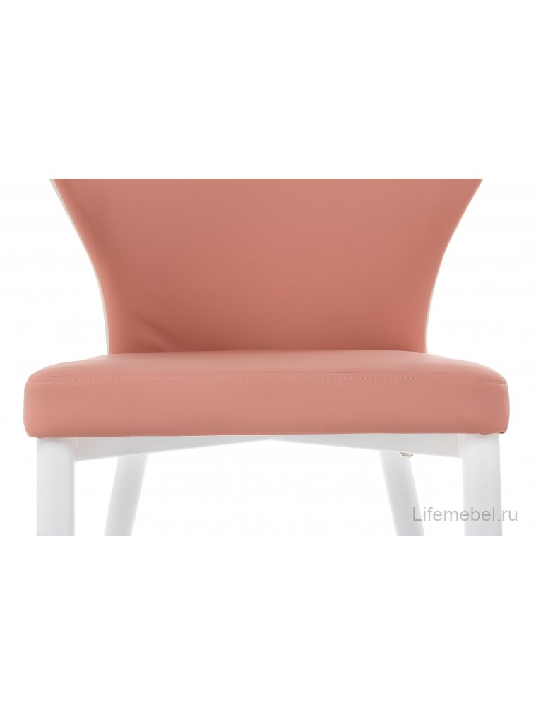 Стул на металлокаркасе Darcy white / pink