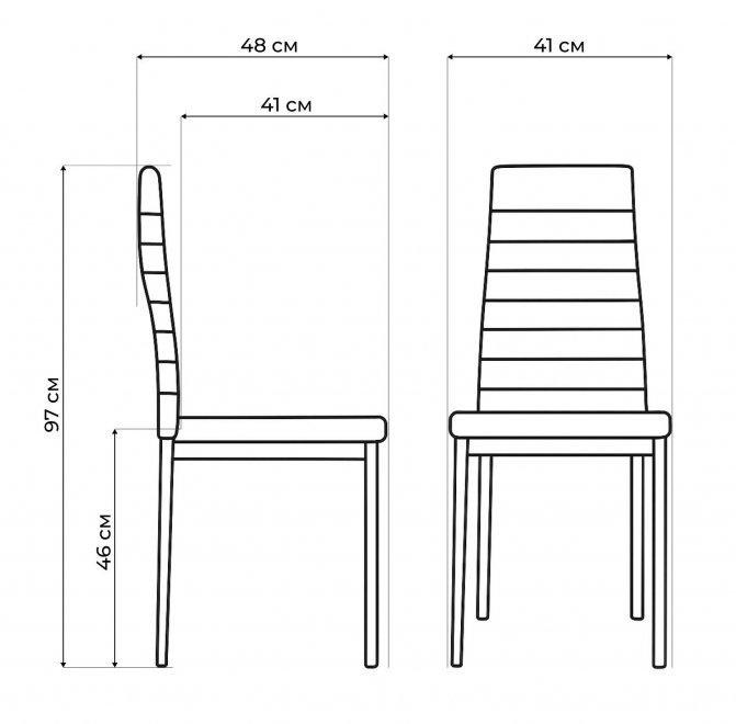 Стул на металлокаркасе DC2-001 grey