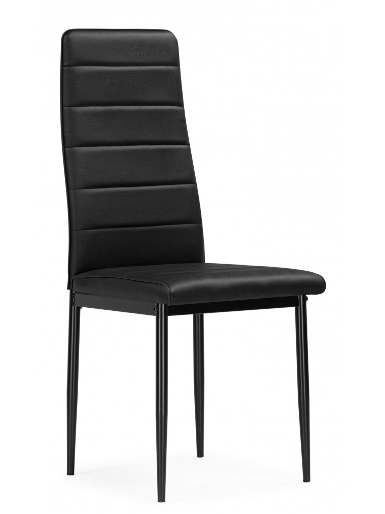Стул на металлокаркасе DC2-001 искусственная кожа черный / черный