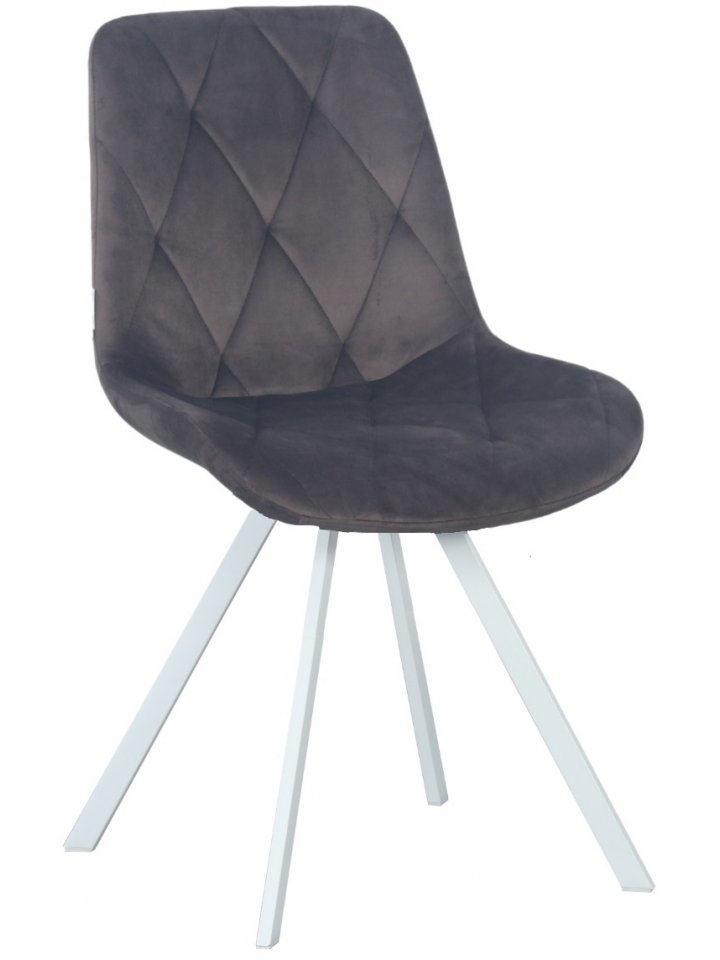 Стул на металлокаркасе DC68 поворотный горький шоколад G62-10 / белый