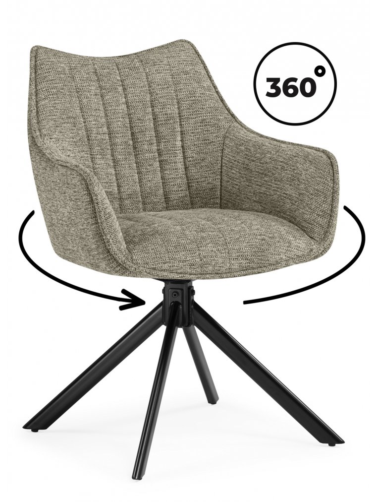 Стул на металлокаркасе Denever beige / black