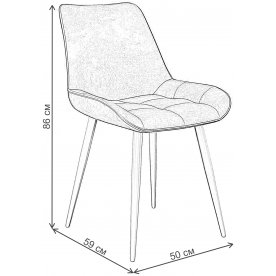 Стул на металлокаркасе DikLine 206