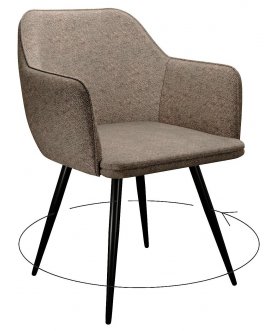 Стул на металлокаркасе DikLine 277 cappuccino / черный