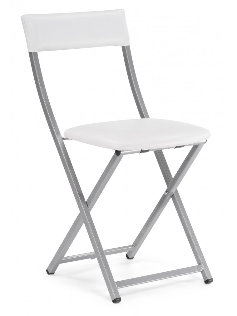 Стул на металлокаркасе Elevis белый полимер / светлый мусс