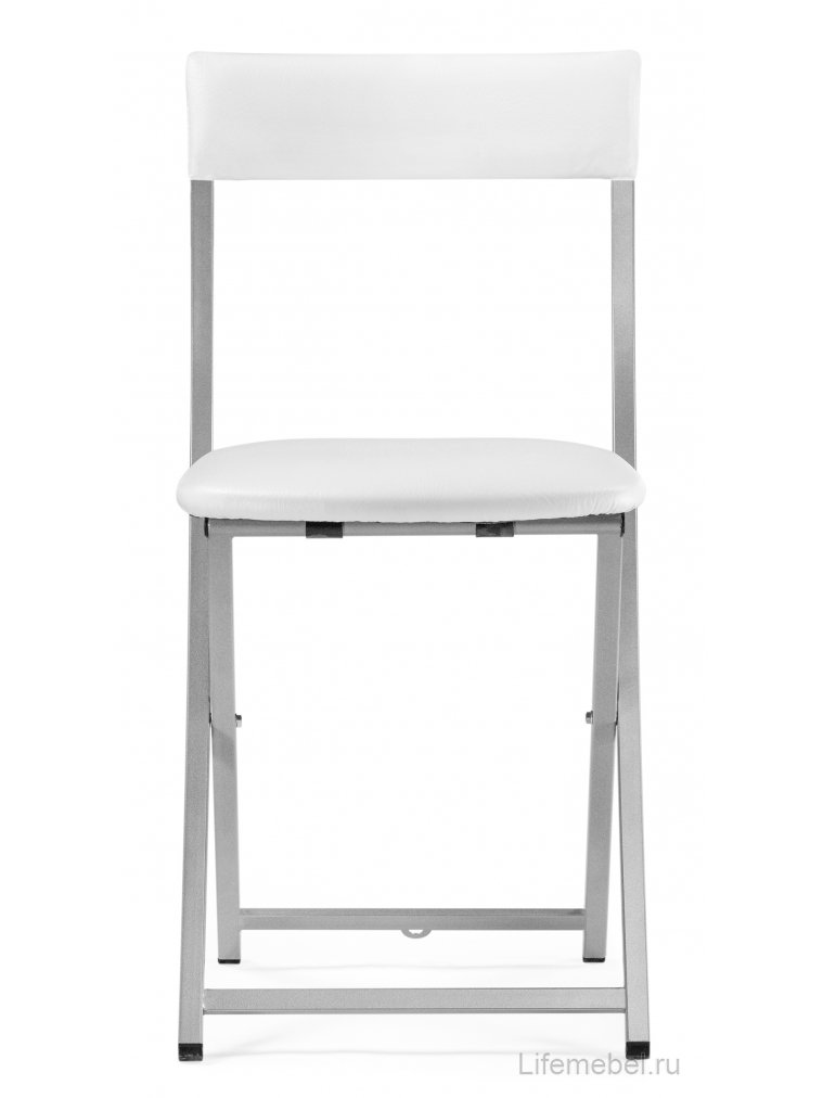 Стул на металлокаркасе Elevis белый полимер / светлый мусс