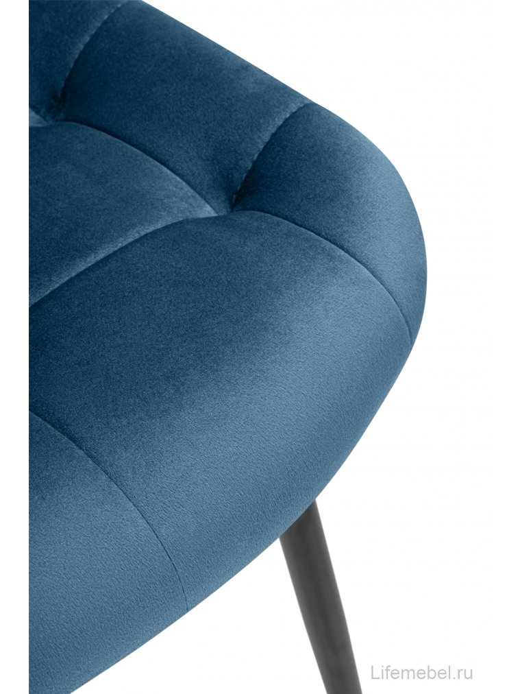Стул на металлокаркасе Флекс велюр темно-синий / черный