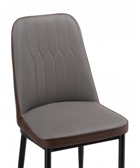 Стул на металлокаркасе Flor gray / brown / black