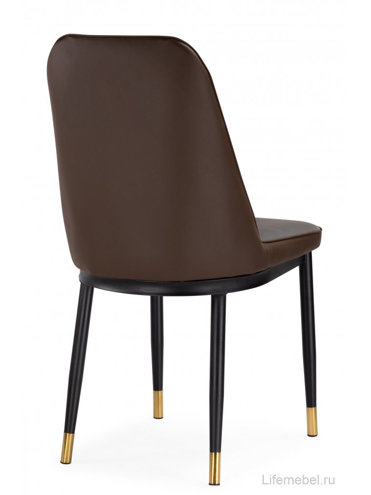 Стул на металлокаркасе Flor gray / brown / black