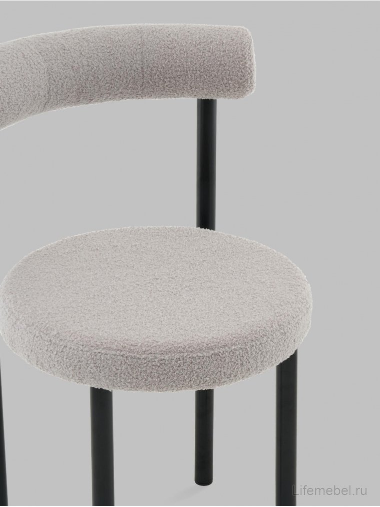 Стул на металлокаркасе Флориан светло-серый / черный