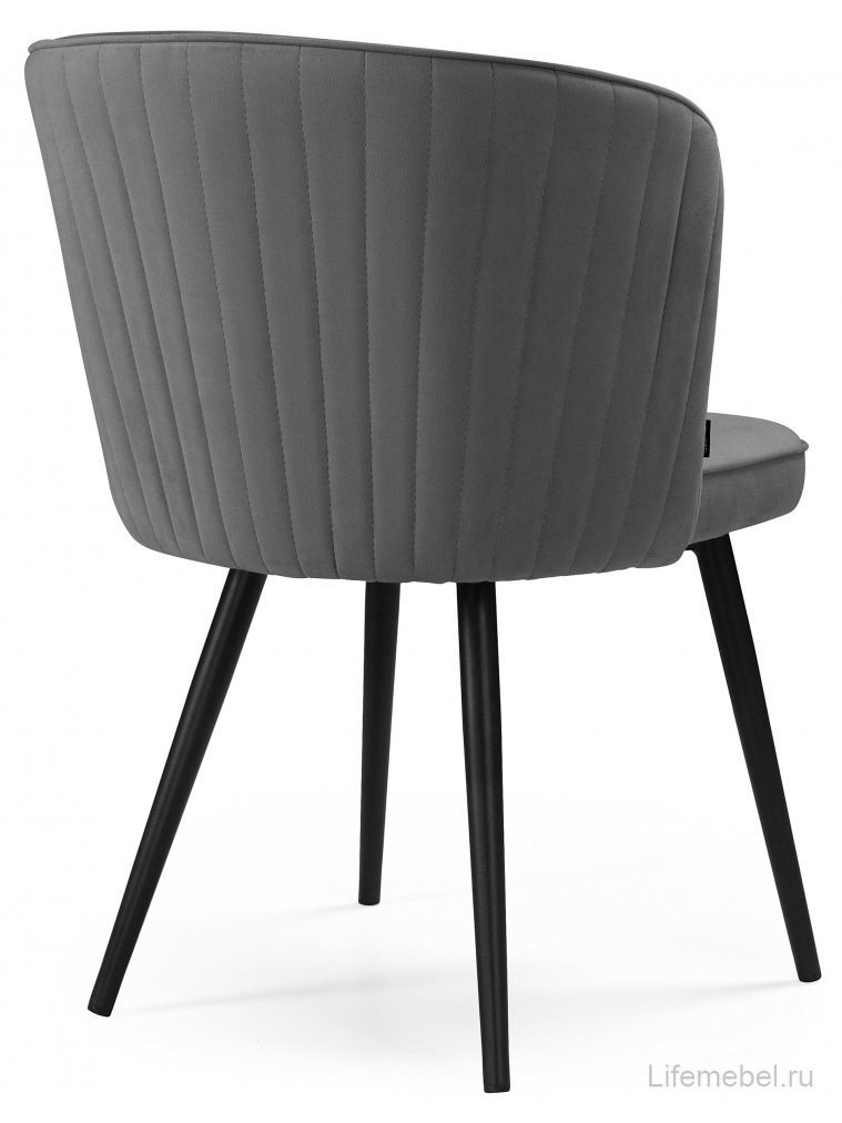 Стул на металлокаркасе Фрибур серый (velutto 32) / черный