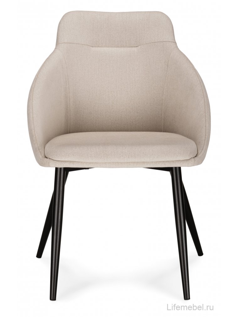 Стул на металлокаркасе Фусе бежевый / черный