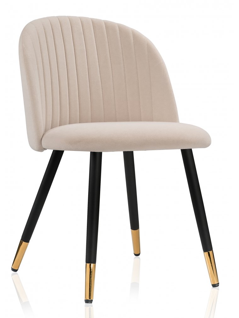 Стул на металлокаркасе Gabi beige / black / gold