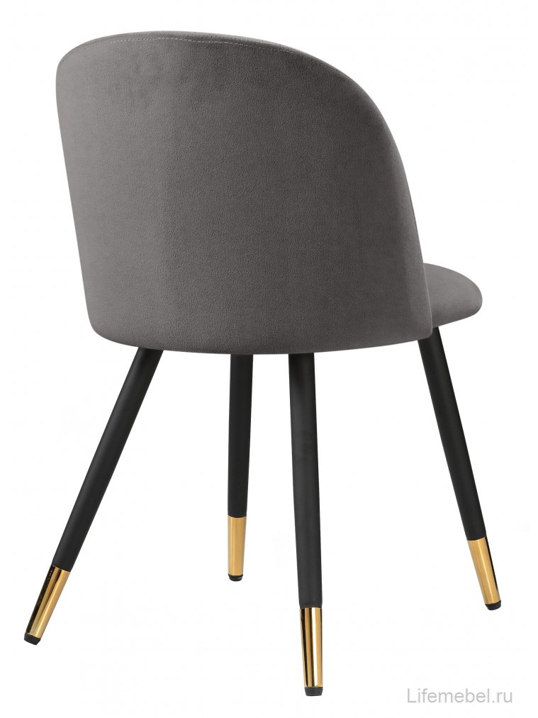 Стул на металлокаркасе Gabi темно-серый / черный / золотой
