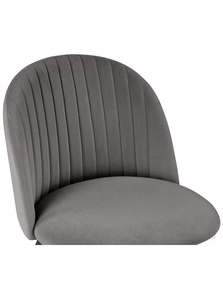 Стул на металлокаркасе Gabi темно-серый / черный / золотой