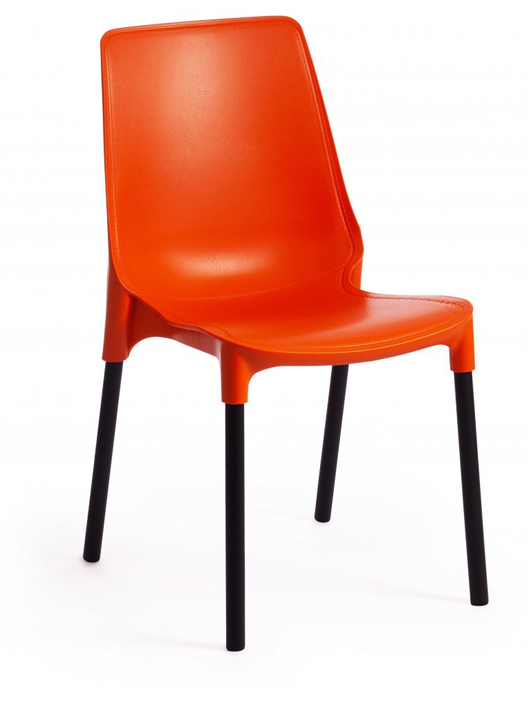 Стул на металлокаркасе Genius оранжевый / черный 1 шт