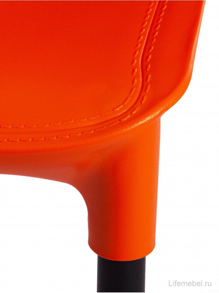 Стул на металлокаркасе Genius оранжевый / черный 1 шт