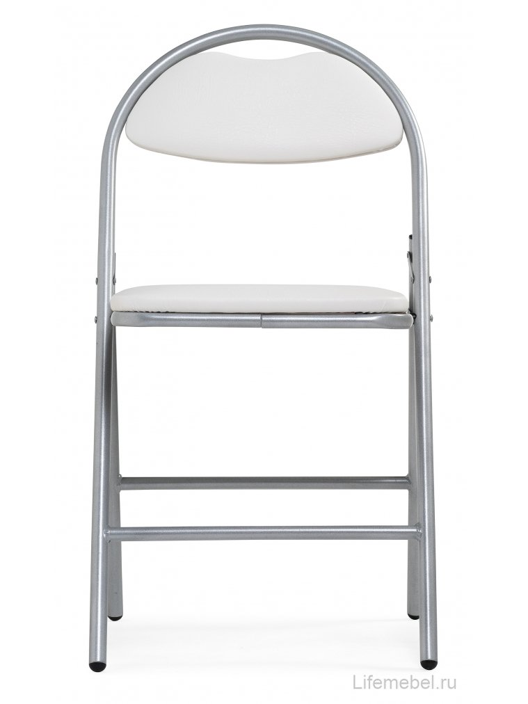 Стул на металлокаркасе Gikat белый полимер / светлый мусс