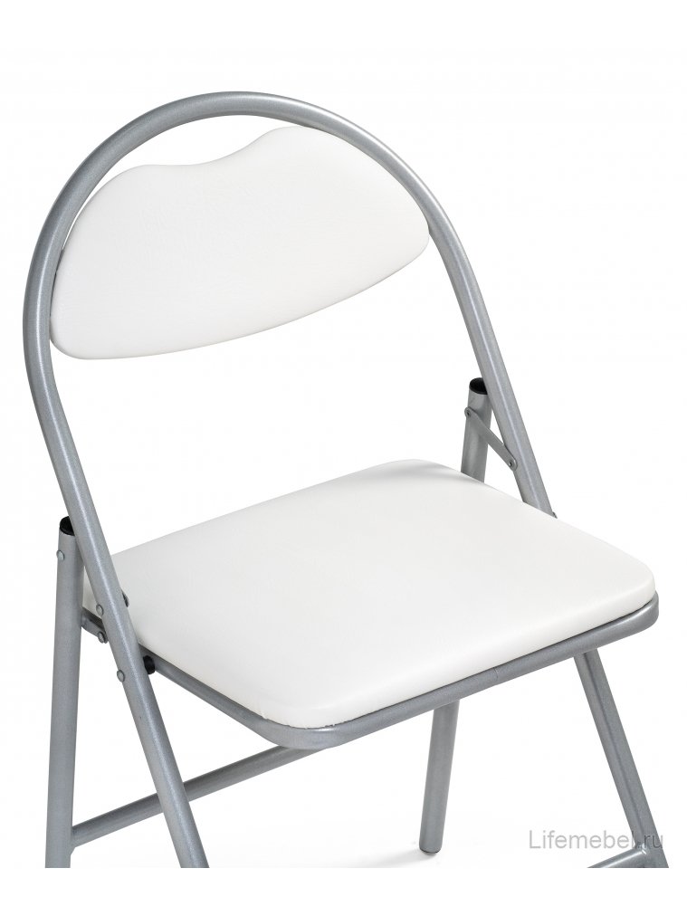 Стул на металлокаркасе Gikat белый полимер / светлый мусс