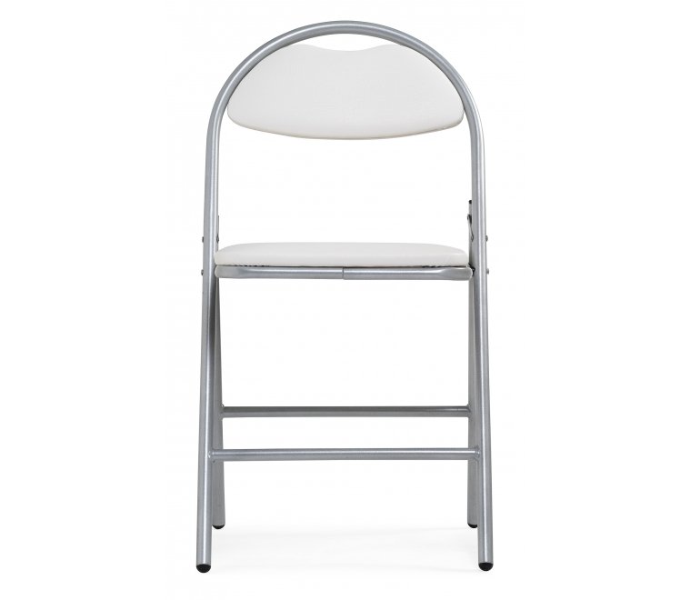 Стул на металлокаркасе Gikat белый полимер / светлый мусс