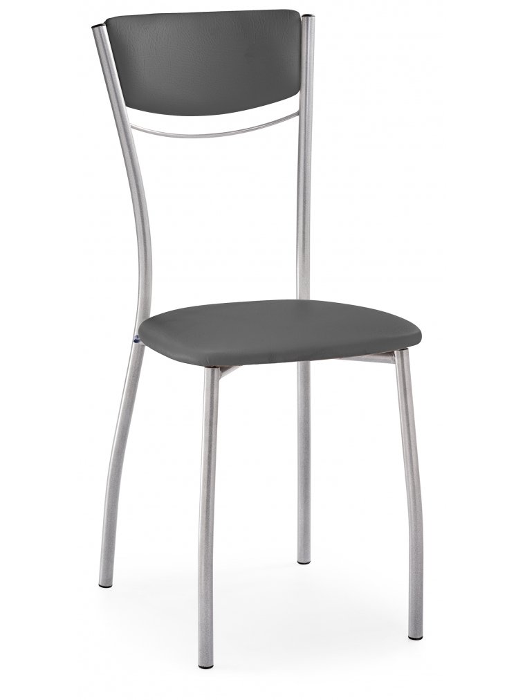 Стул на металлокаркасе Goki с мягкой спинкой серый полимер / светлый мусс