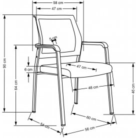 Стул на металлокаркасе Bergen