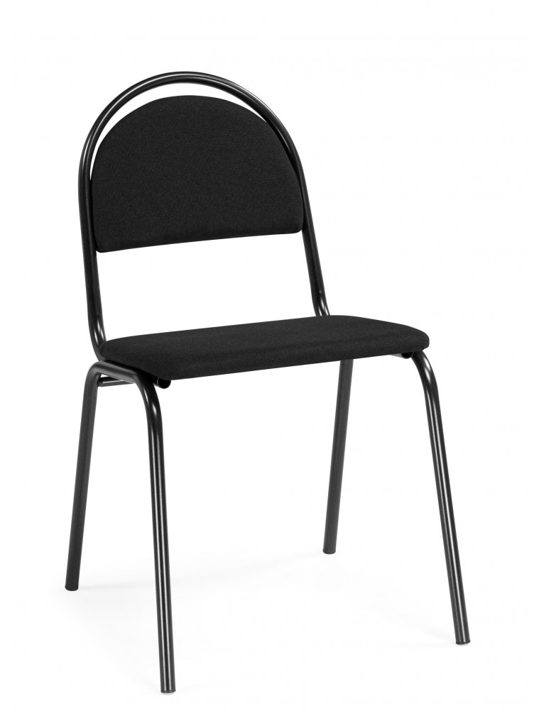 Стул на металлокаркасе Гумер ткань черный / темный мусс