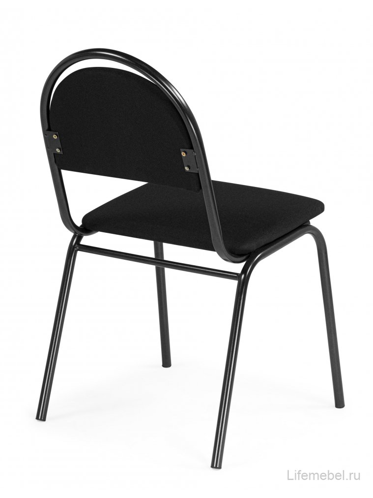 Стул на металлокаркасе Гумер ткань черный / темный мусс