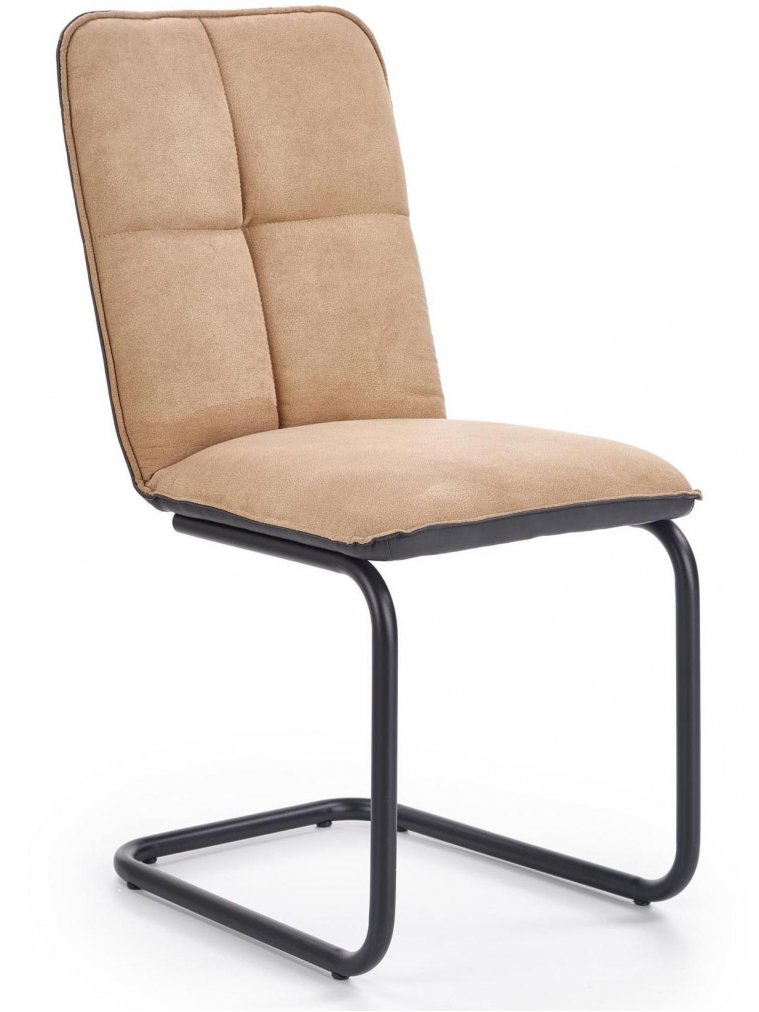 Стул на металлокаркасе K268 светло-коричневый / черный