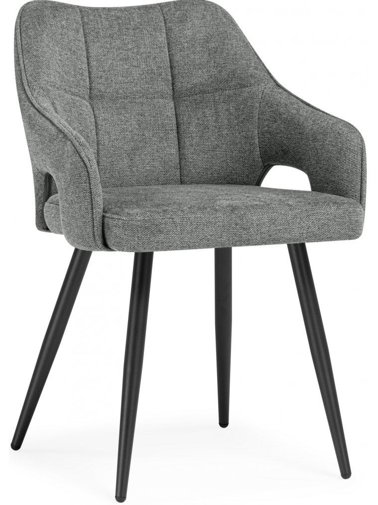 Стул на металлокаркасе Hera dark gray / black