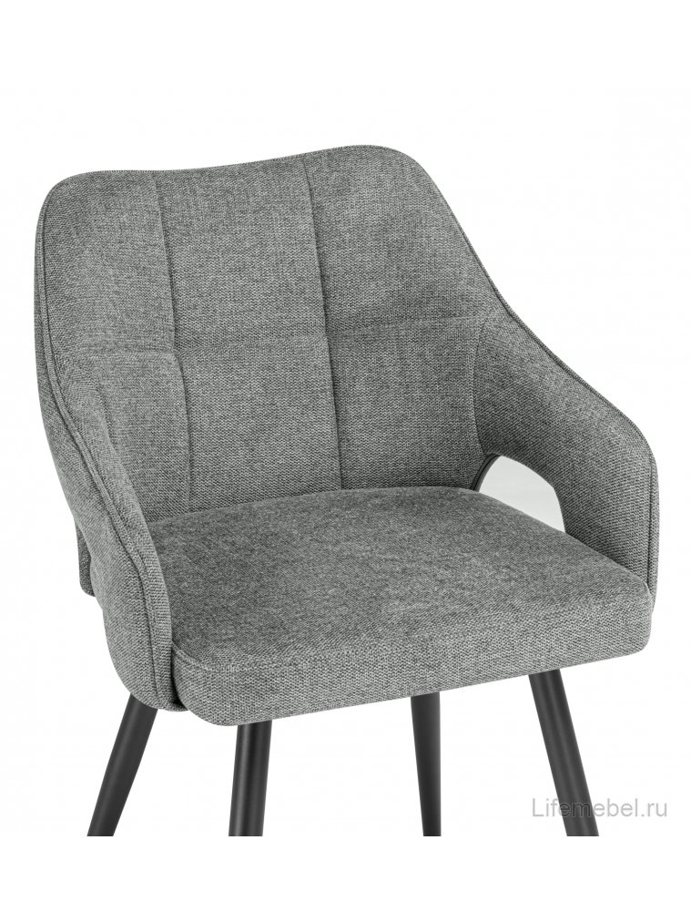 Стул на металлокаркасе Hera dark gray / black