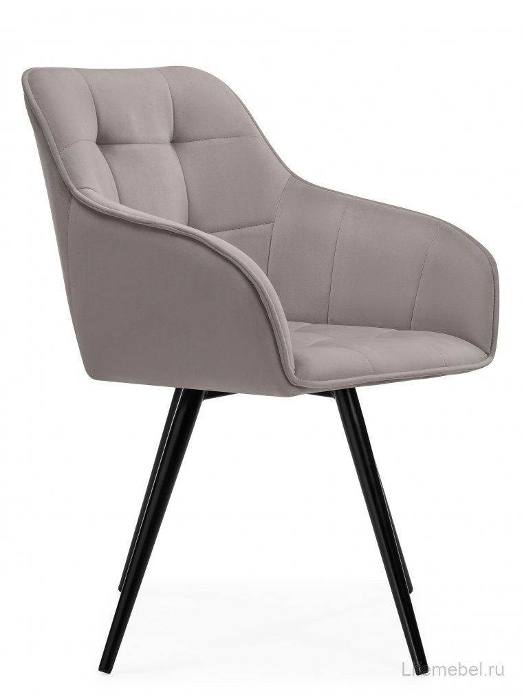 Кресло Идас крутящееся серый / черный глянец