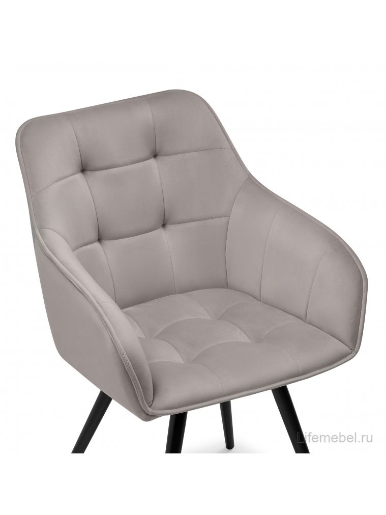 Кресло Идас крутящееся серый / черный глянец